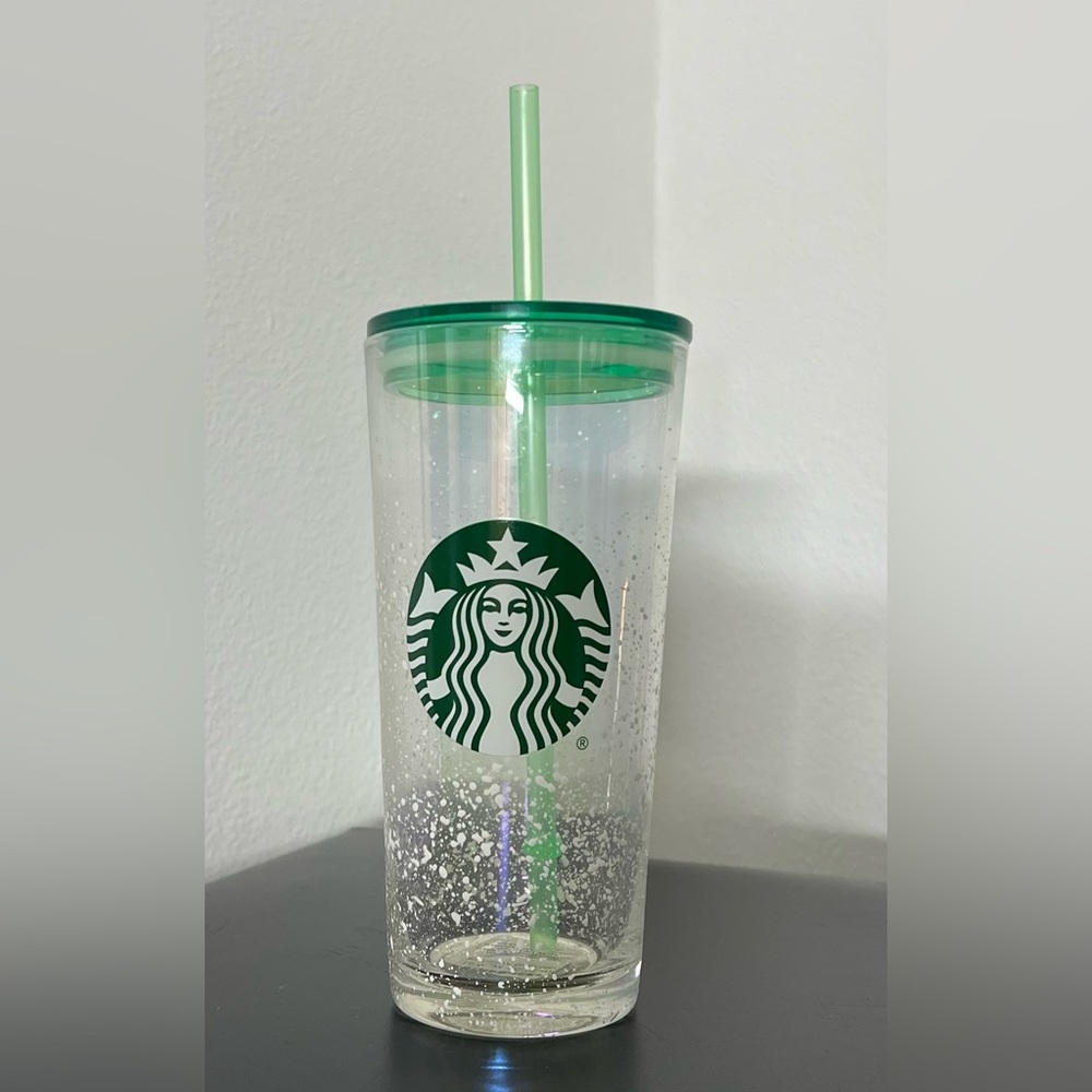 Starbucks frosted snow glas cup